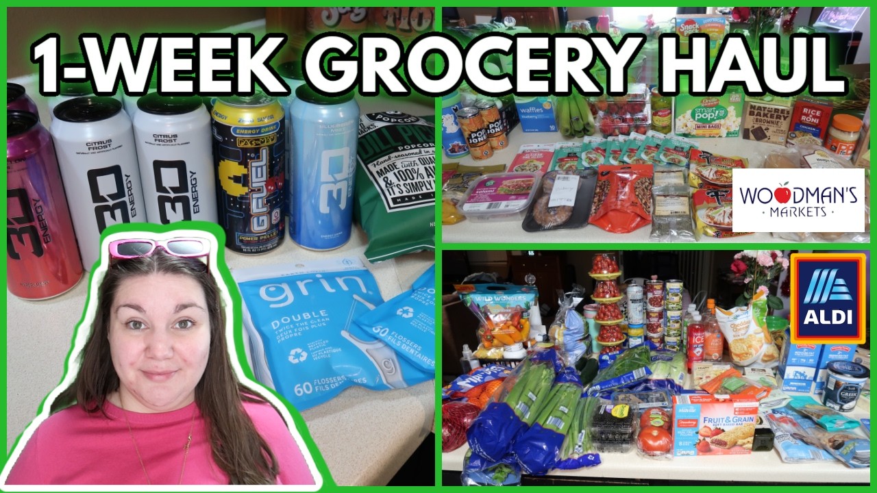 Превысил бюджет! | Покупки в Aldi, Woodman's и Dollar Tree | Покупки продуктов на 1 неделю и план...