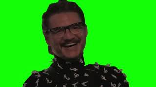 Pedro Pascal happy meme green screen