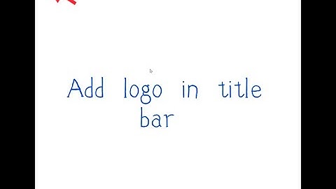 How to add logo in title bar