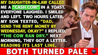 “Cheers to the Cash Cow!” Everyone Laughed at My DIL’s Toast — I Smiled and Left. Next Morning...
