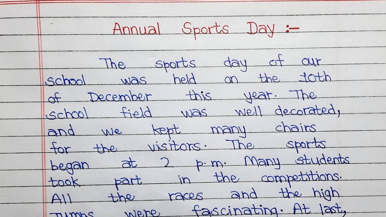 short essay on annual sports day