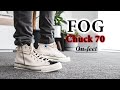 FOG Essentials Converse Chuck 70 Natural/Ivory On Feet with Different Pants