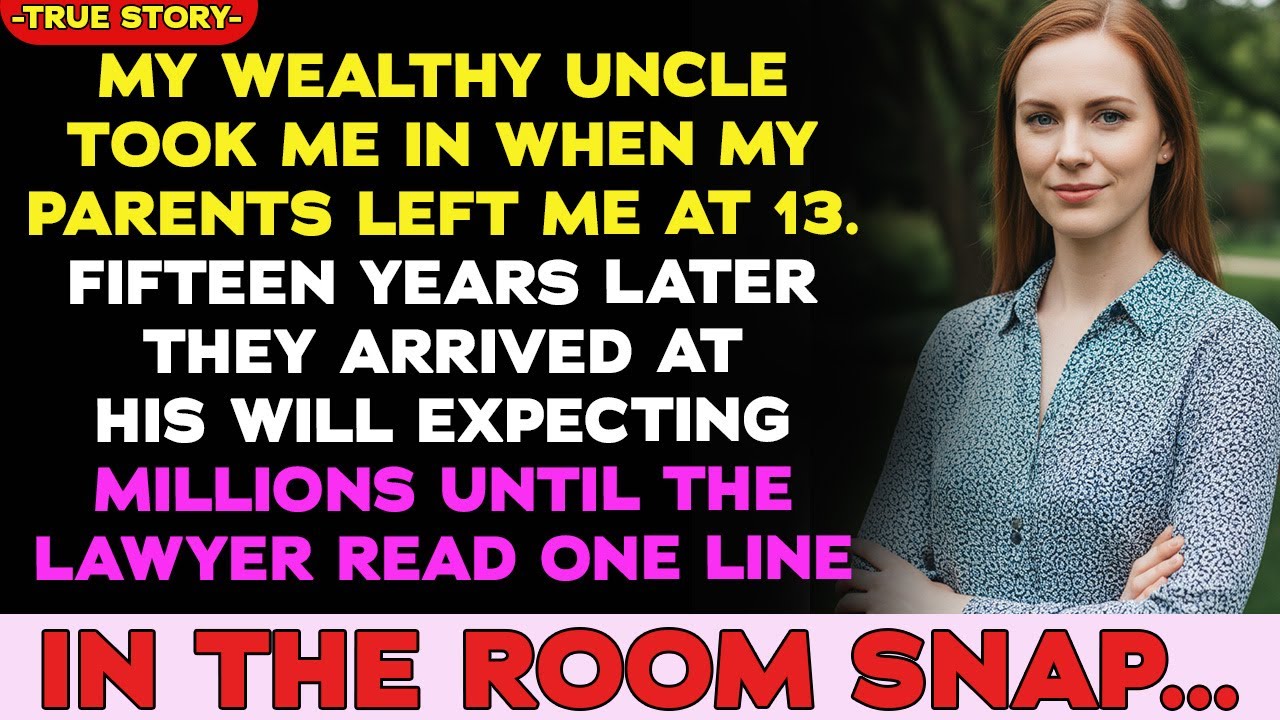 My Wealthy Uncle Took Me In When My Parents Left Me Behind At 13. Fifteen Years...