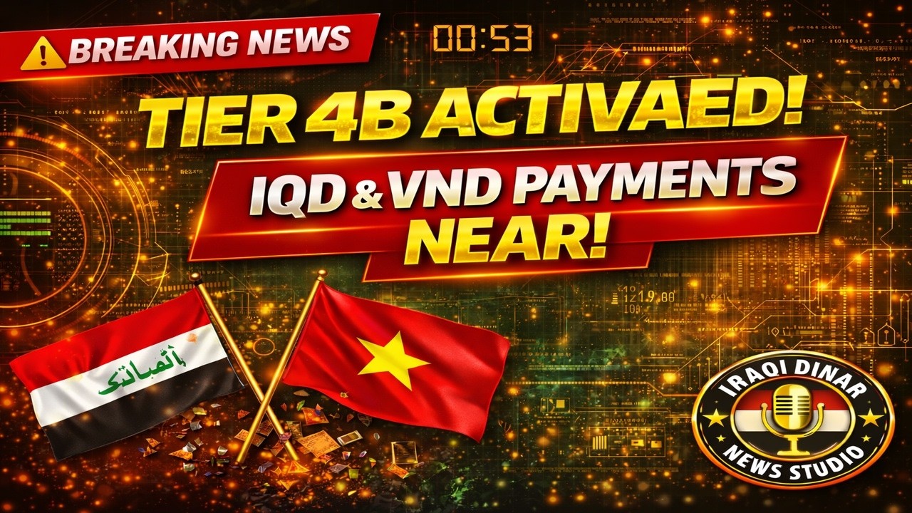 Tier 4B ACTIVATED! – IQD & VND Payments Reportedly Near Activation🚨IQD & VND News:🎙️Iraqi Dinar