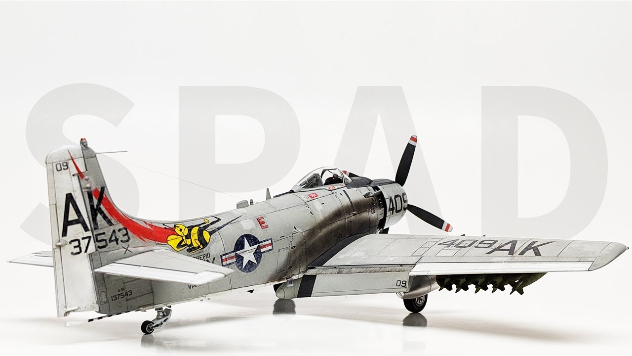 Один из лучших наборов для начинающих: Tamiya A-1H Skyraider 1/48