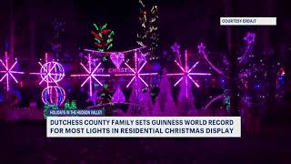 Dutchess Co.family sets world record for most lights in a Christmas display on residential property