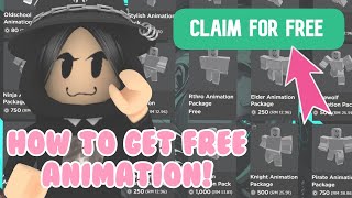 HOW TO GET FREE ROBLOX ANIMATIONS | STILL WORKS!