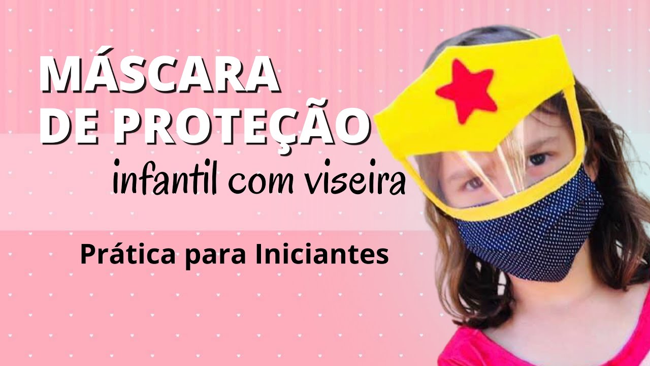 MÁSCARA DE PROTEÇÃO - infantil com viseira