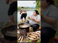 Fishing, outdoor food, camping, come and try it together, boo absurd video