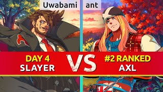 GGST ▰ Uwabami (Slayer) vs ant (#2 Ranked Axl). High Level Gameplay