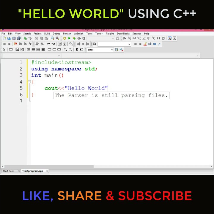 Hello World In C++ | #Shorts | Printing Hello World In C++ | Writing ...