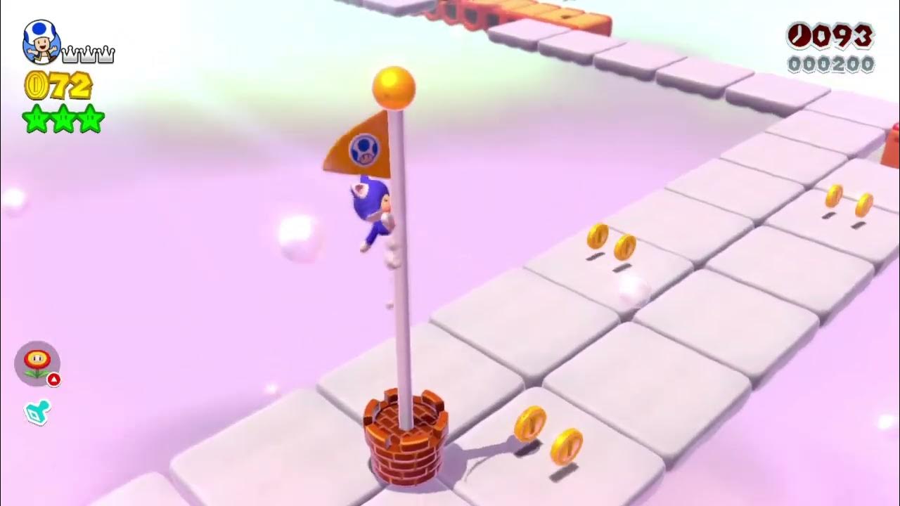 Super Mario 3D World My Fastest Time in The Great Goal Pole YouTube