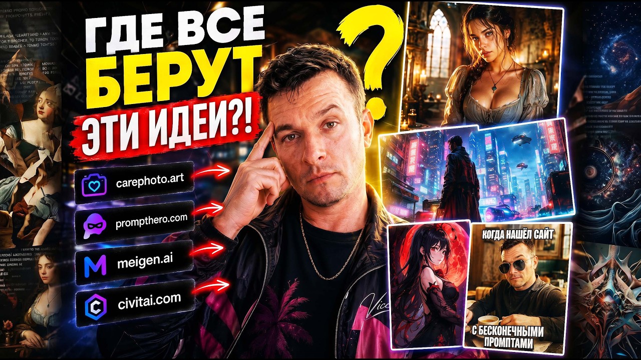 Перестал придумывать промпты: эти 4 сайта делают всё за тебя! 4 бесплатных сайта!