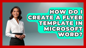How Do I Create A Flyer Template In Microsoft Word? - Graphic Design Nerd