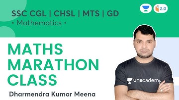 Maths Marathon Class | SSC CGL/GD/CHSL/MTS | wifistudy 2.0 | Dharmendra Kumar Meena