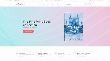 Bookly | HTML CSS Full Website for Book Shop | With Source Code