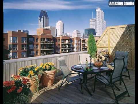 Balkon möbel idee holz bodenbelag dach youtube