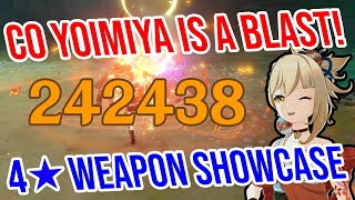 C0 Yoimiya is BACK and BETTER THAN EVER! 4★ Weapon Showcase! Genshin Impact 2.8