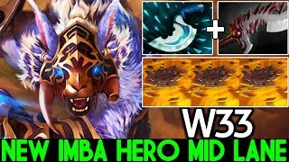 W33 [ursa] new imba hero mid lane crazy ganker 7.23 dota 2