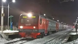 ЭЛЕКТРОПОЕЗД ЭД4М - 0058 ПРОЛЕТАЕТ ПЛ. ЧЁРНОЕ // &quot;ПРОСТИТЕ ЗА КРИКИ В КОНЦЕ&quot;