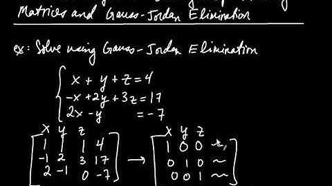 Precalculus Algebra Solving a System using Matrices and Gauss Jordan Elimination