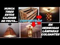 Cómo hacer lamparas colgantes de madera reciclada Homemade wooden pendant lamp from recycled wood
