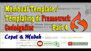 Framework Codelgniter Part 4  - Cara Membuat Template dengan Mudah