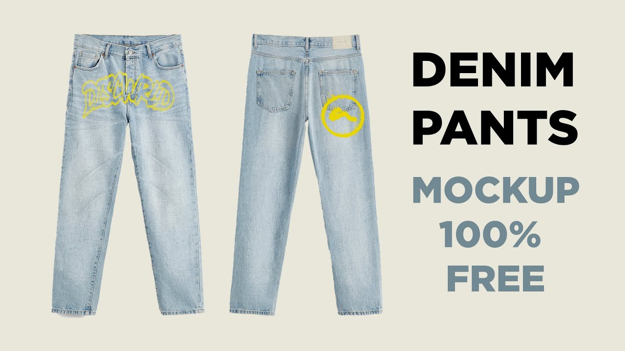 Denim Pants Mockup 100% FREE | Adobe Photoshop 2023 - YouTube