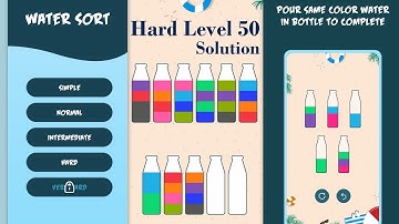 Water sort Puzzle | Brain Games |  Hard Level | Level-50 | Mobile Game | Improve IQ