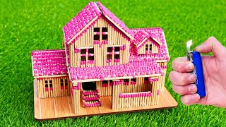 Experiment: Matchstick House | Match House Fire