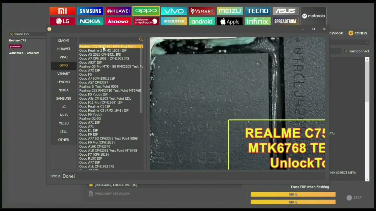 Realme C75 Frp (Google Account) Remove via Test Point by Unlocktool 2025