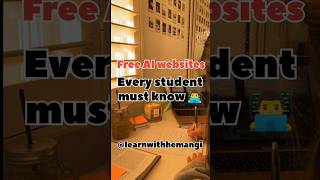 Top Free AI Websites for Students👨💻#studywithme #ai #aitools#studytips#chatgpt#fypシ#ytshorts#edtech