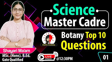 Science Master Cadre Preparation | Botany Top Questions 01