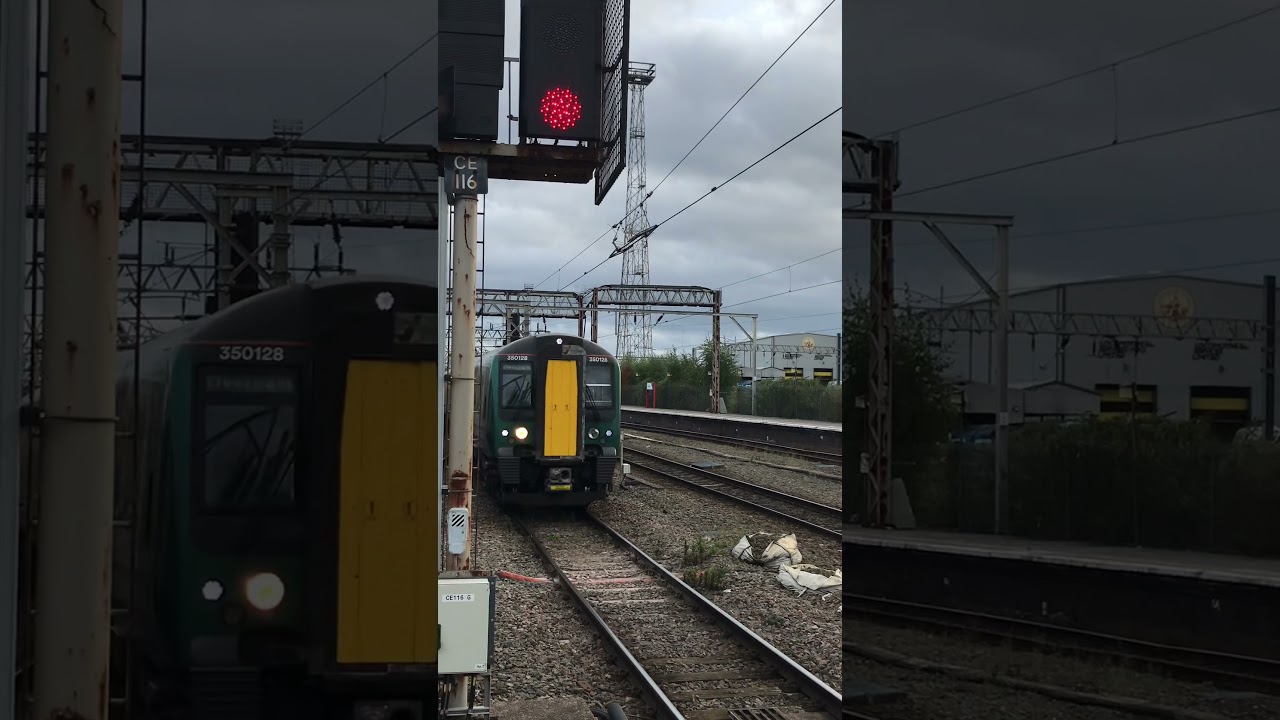 London Northwestern Railways Class 350128 and 350370 arriving in to Crewe