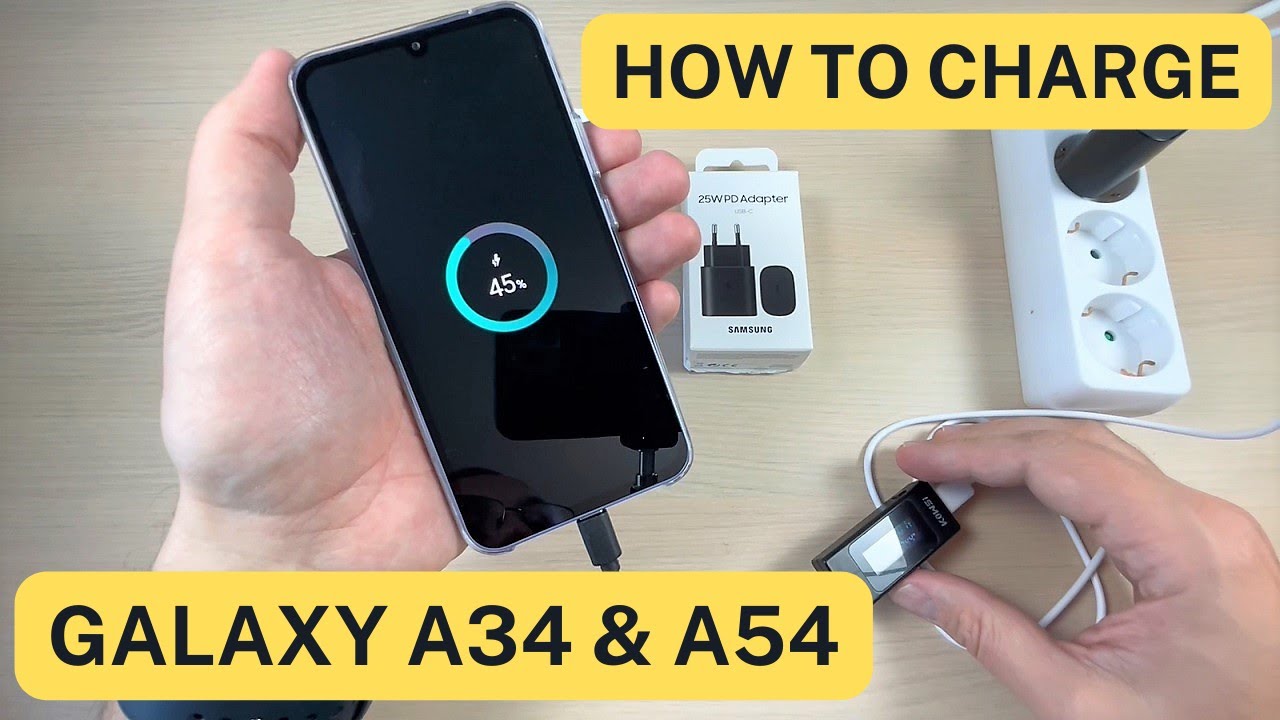 How to CHARGE Samsung Galaxy A34 & A54 