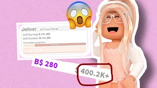 Working At The Pizza Delivery Job for 1hr | Bloxburg Gameplay | Tips and Tricks! | screenshot 5