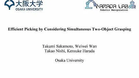 Efficient Picking by Considering Simultaneous Two-Object Grasping (IROS 2021)