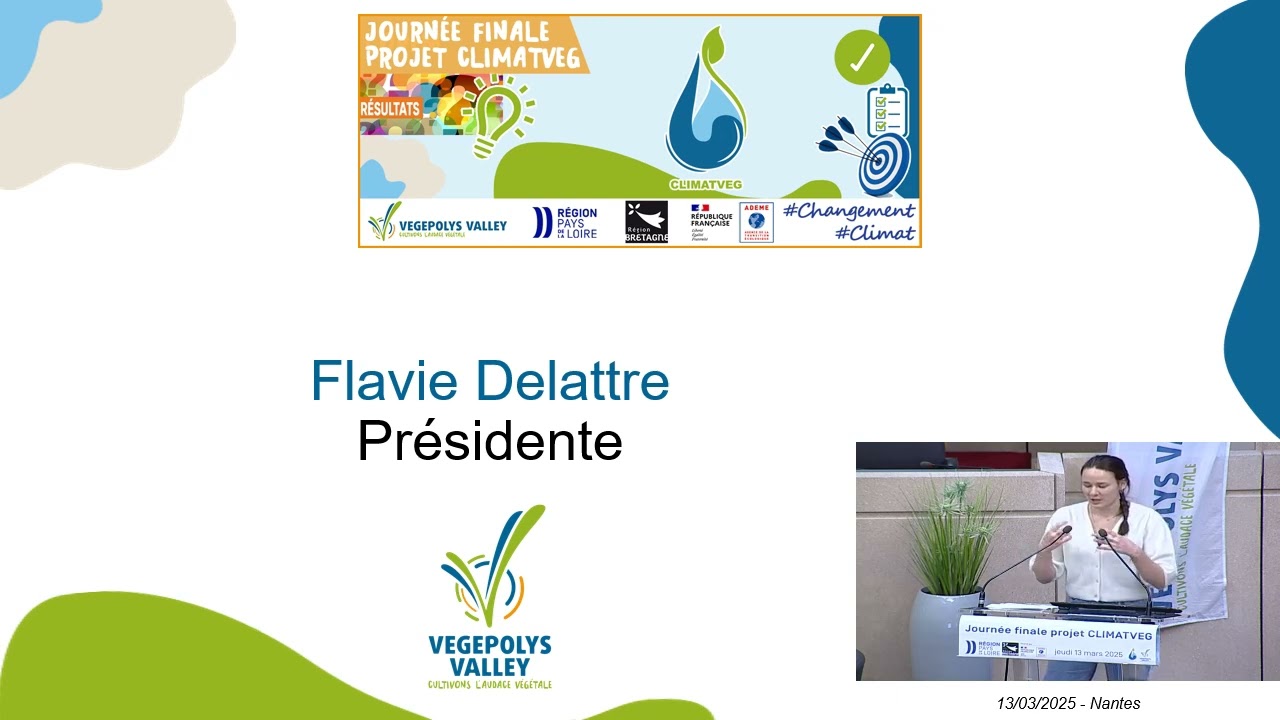 Journée finale du projet CLIMATVEG - Introduction Falvie Delattre