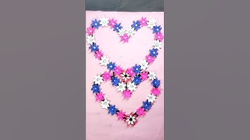 Heart shaped wall hanging😍 #shorts #diy #trending #flowercraft #viral