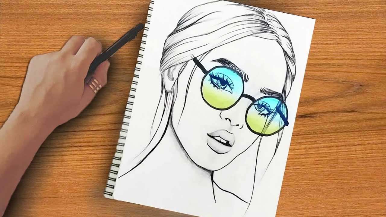 رسومات بنات بالنظارة بشكل جميل تحميل download mp4 - mp3
