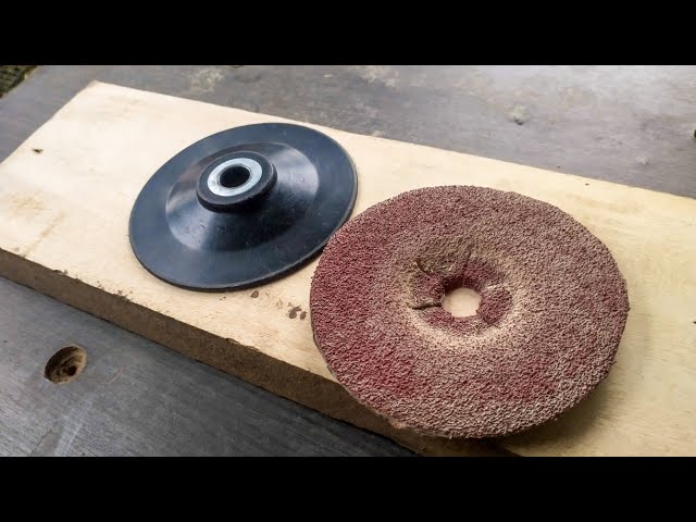 Disco para lijar madera con una amoladora fácil /woodworking 