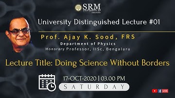 University Distinguished Lecture 01 | Doing Creative Science without Borders