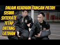 SEMANGAT LUAR BIASA, WALAU PATAH TANGAN TETAP DATANG LATIHAN