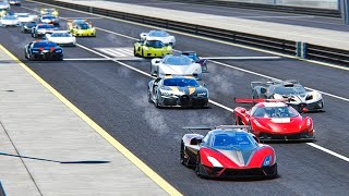 2022 SSC Tuatara Aggressor vs 50 Hypercars 2022 at Special Stage Route X