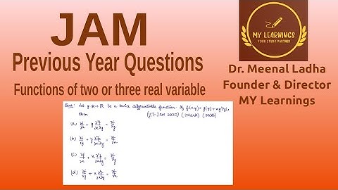 Function of two or three real variables (2020) (Q.ID.M(JAM)FTTRV04)