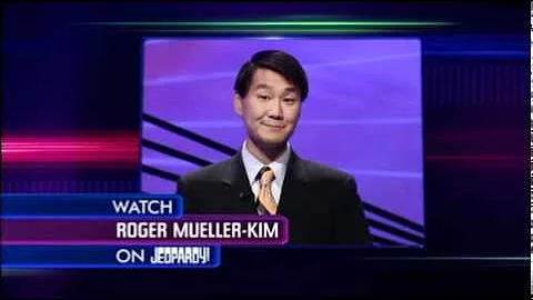 Jeopardy Contestant Roger Mueller-Kim from Dublin,...