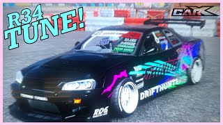 NEW R34 TUNE! CarX Drift Racing- BEST Ultimate Setup 100ADH