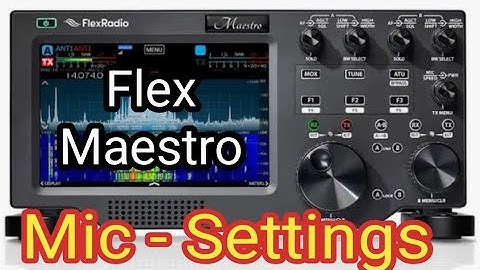 Flex Maestro C , Microphone  Settings