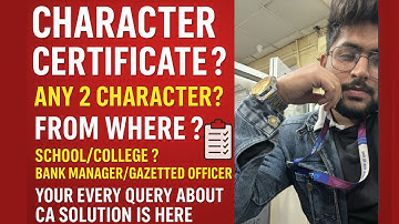 Complete Guide to Character Certificate for Bank Exams | DV Requirements Explained #sbiclerkresult