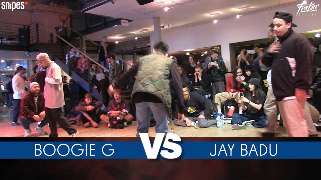 SNIPES FUNKIN STYLEZ 2019 - Popping Best 16 - BOOGIE G vs. JAY BADU